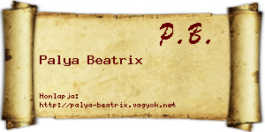 Palya Beatrix névjegykártya